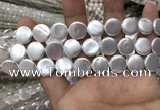 CSB2137 15.5 inches 12mm coin shell pearl beads wholesale