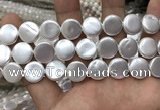 CSB2139 15.5 inches 16mm coin shell pearl beads wholesale