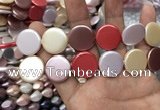 CSB2146 15.5 inches 20mm coin mixed shell pearl beads wholesale