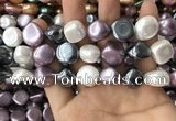 CSB2157 15.5 inches 14*14mm - 15*15mm baroque mixed shell pearl beads