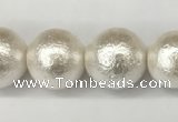 CSB2204 15.5 inches 12mm round wrinkled shell pearl beads wholesale