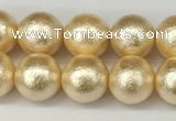 CSB2222 15.5 inches 8mm round wrinkled shell pearl beads wholesale