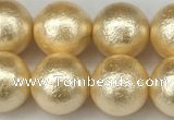 CSB2224 15.5 inches 12mm round wrinkled shell pearl beads wholesale