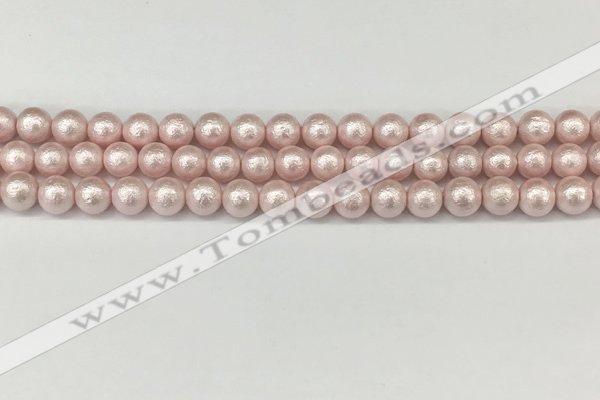 CSB2231 15.5 inches 6mm round wrinkled shell pearl beads wholesale