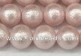 CSB2232 15.5 inches 8mm round wrinkled shell pearl beads wholesale