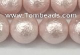 CSB2234 15.5 inches 12mm round wrinkled shell pearl beads wholesale