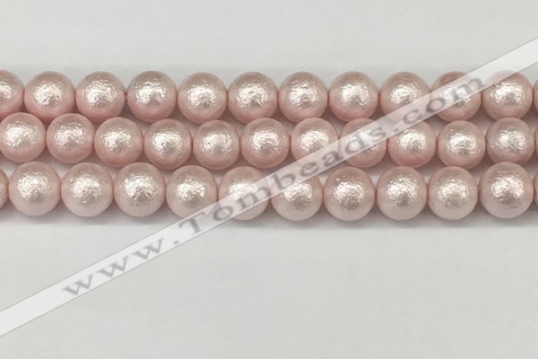 CSB2234 15.5 inches 12mm round wrinkled shell pearl beads wholesale