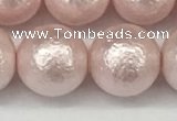 CSB2236 15.5 inches 16mm round wrinkled shell pearl beads wholesale