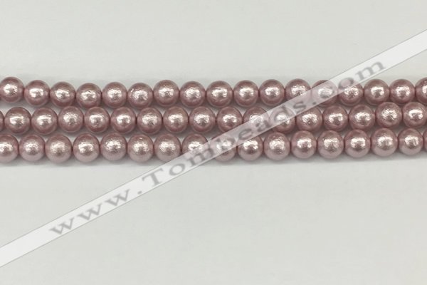 CSB2241 15.5 inches 6mm round wrinkled shell pearl beads wholesale