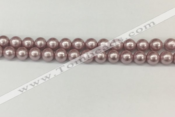 CSB2242 15.5 inches 8mm round wrinkled shell pearl beads wholesale