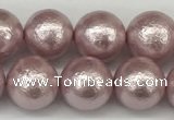 CSB2243 15.5 inches 10mm round wrinkled shell pearl beads wholesale