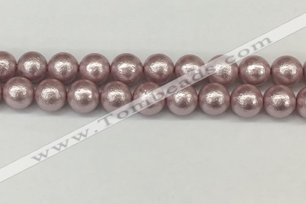 CSB2246 15.5 inches 16mm round wrinkled shell pearl beads wholesale