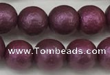 CSB2253 15.5 inches 10mm round wrinkled shell pearl beads wholesale