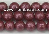 CSB2260 15.5 inches 4mm round wrinkled shell pearl beads wholesale