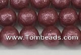 CSB2261 15.5 inches 6mm round wrinkled shell pearl beads wholesale