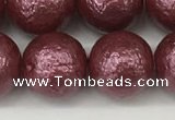 CSB2265 15.5 inches 14mm round wrinkled shell pearl beads wholesale