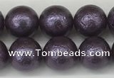 CSB2272 15.5 inches 8mm round wrinkled shell pearl beads wholesale