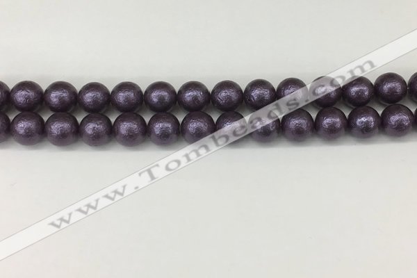 CSB2272 15.5 inches 8mm round wrinkled shell pearl beads wholesale