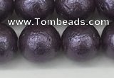 CSB2274 15.5 inches 12mm round wrinkled shell pearl beads wholesale