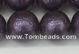 CSB2275 15.5 inches 14mm round wrinkled shell pearl beads wholesale