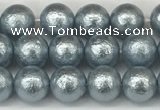 CSB2281 15.5 inches 6mm round wrinkled shell pearl beads wholesale