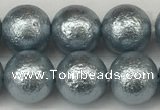 CSB2283 15.5 inches 10mm round wrinkled shell pearl beads wholesale