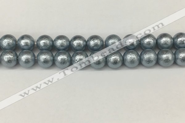 CSB2284 15.5 inches 12mm round wrinkled shell pearl beads wholesale