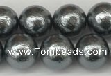 CSB2292 15.5 inches 8mm round wrinkled shell pearl beads wholesale