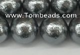 CSB2294 15.5 inches 12mm round wrinkled shell pearl beads wholesale