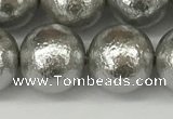 CSB2306 15.5 inches 16mm round wrinkled shell pearl beads wholesale