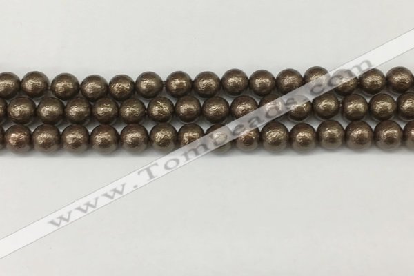 CSB2311 15.5 inches 6mm round wrinkled shell pearl beads wholesale