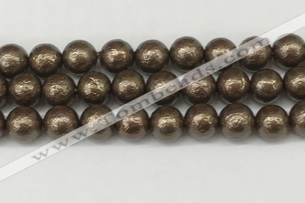 CSB2316 15.5 inches 16mm round wrinkled shell pearl beads wholesale