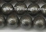 CSB2322 15.5 inches 8mm round wrinkled shell pearl beads wholesale