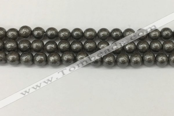 CSB2322 15.5 inches 8mm round wrinkled shell pearl beads wholesale