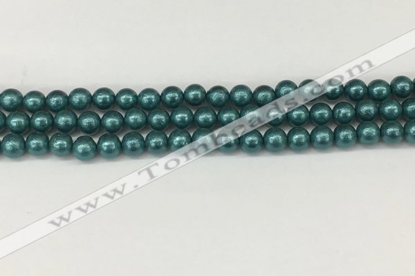 CSB2330 15.5 inches 4mm round wrinkled shell pearl beads wholesale