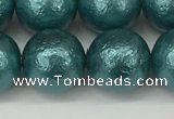 CSB2336 15.5 inches 16mm round wrinkled shell pearl beads wholesale