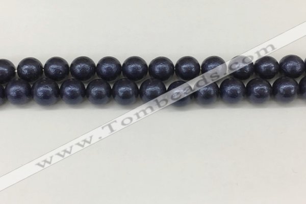 CSB2343 15.5 inches 10mm round wrinkled shell pearl beads wholesale