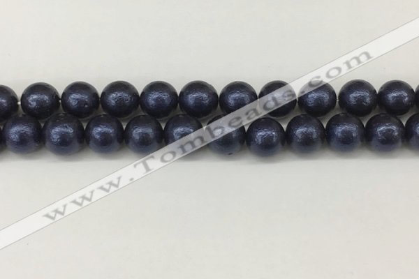 CSB2344 15.5 inches 12mm round wrinkled shell pearl beads wholesale