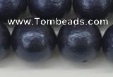 CSB2345 15.5 inches 14mm round wrinkled shell pearl beads wholesale