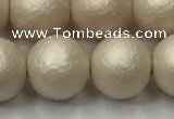 CSB2374 15.5 inches 12mm round matte wrinkled shell pearl beads