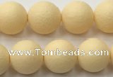 CSB2382 15.5 inches 8mm round matte wrinkled shell pearl beads