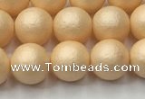 CSB2401 15.5 inches 6mm round matte wrinkled shell pearl beads