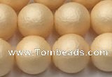 CSB2403 15.5 inches 10mm round matte wrinkled shell pearl beads