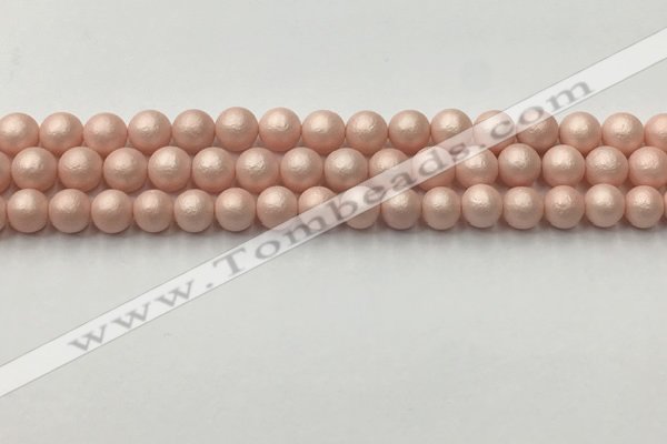 CSB2411 15.5 inches 6mm round matte wrinkled shell pearl beads