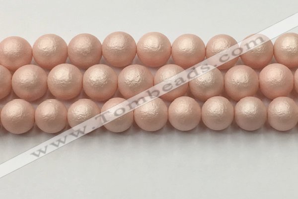 CSB2416 15.5 inches 16mm round matte wrinkled shell pearl beads