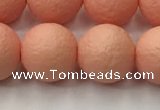 CSB2424 15.5 inches 12mm round matte wrinkled shell pearl beads