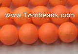 CSB2431 15.5 inches 6mm round matte wrinkled shell pearl beads