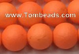 CSB2433 15.5 inches 10mm round matte wrinkled shell pearl beads