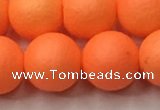 CSB2434 15.5 inches 12mm round matte wrinkled shell pearl beads