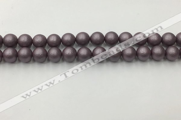 CSB2443 15.5 inches 10mm round matte wrinkled shell pearl beads